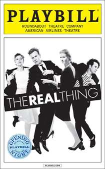 The Real Thing Limited Edition Official Opening Night Playbill (2014 Revival) 